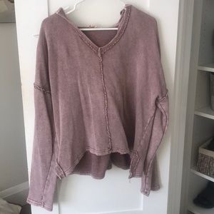 Distressed mauve hoodie